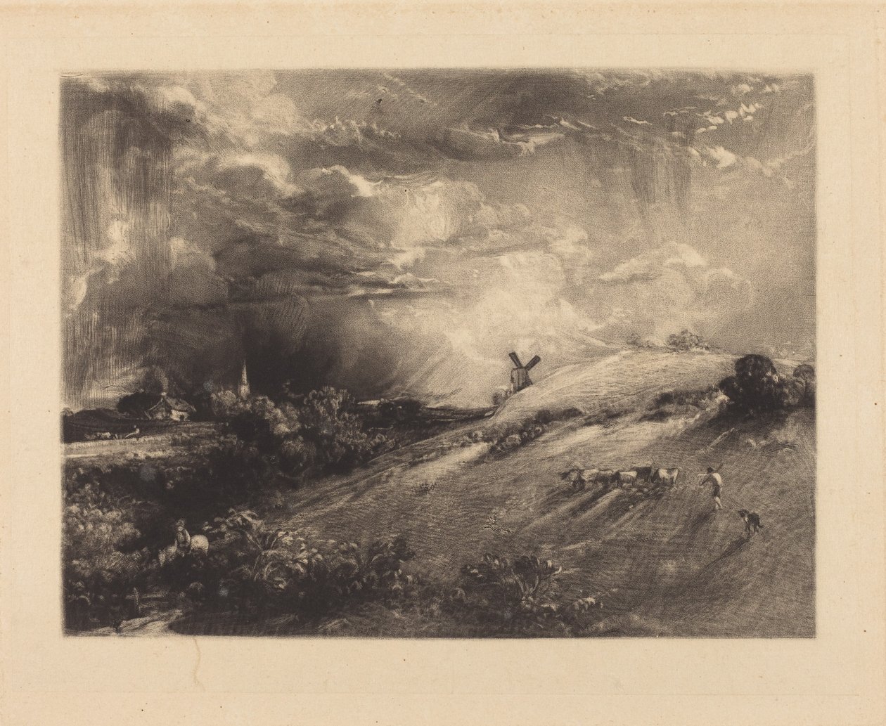 Kesäiltapäivä sadekuuron jälkeen tekijältä John Constable