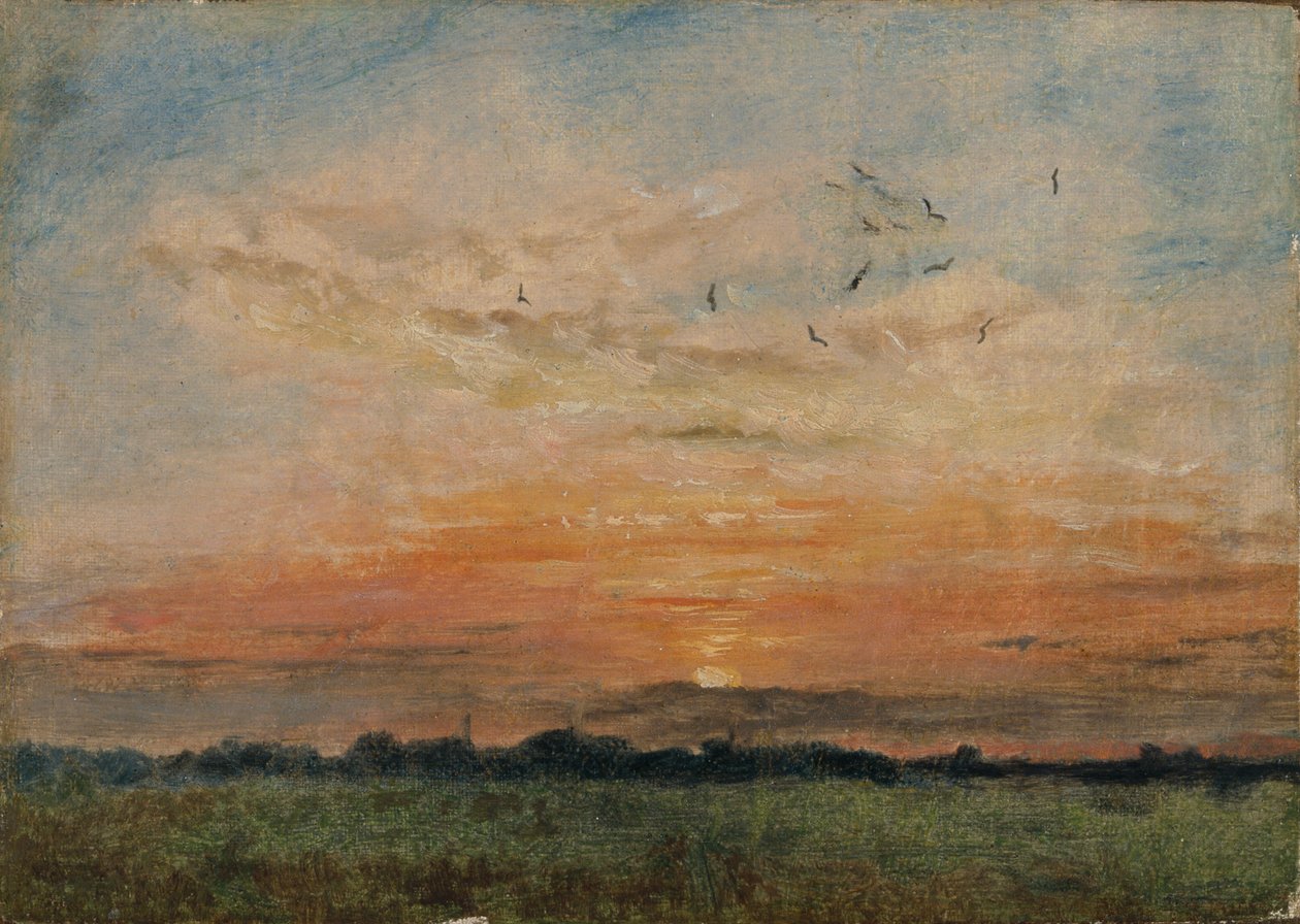 "Auringonlasku", 1796-1837 tekijältä John Constable