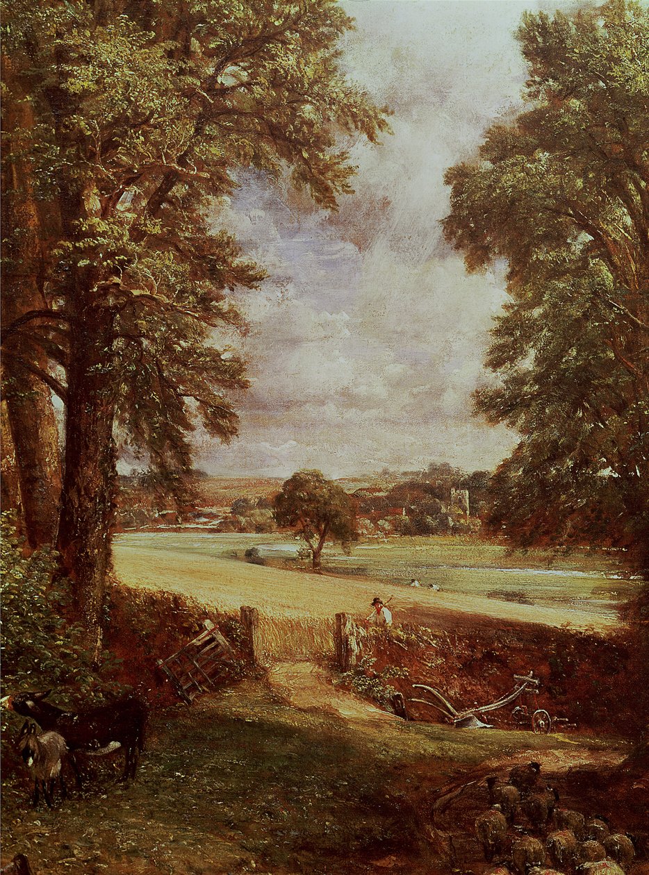 Maissipelto, yksityiskohta puimurista, 1826 öljy kankaalle tekijältä John Constable