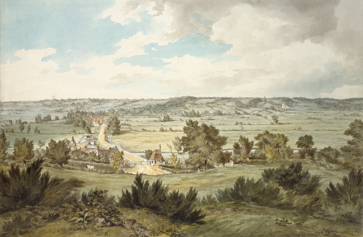 Stour-laakso Stratford St Maryn kanssa nähtynä Dedhamin läheltä, 1800 tekijältä John Constable