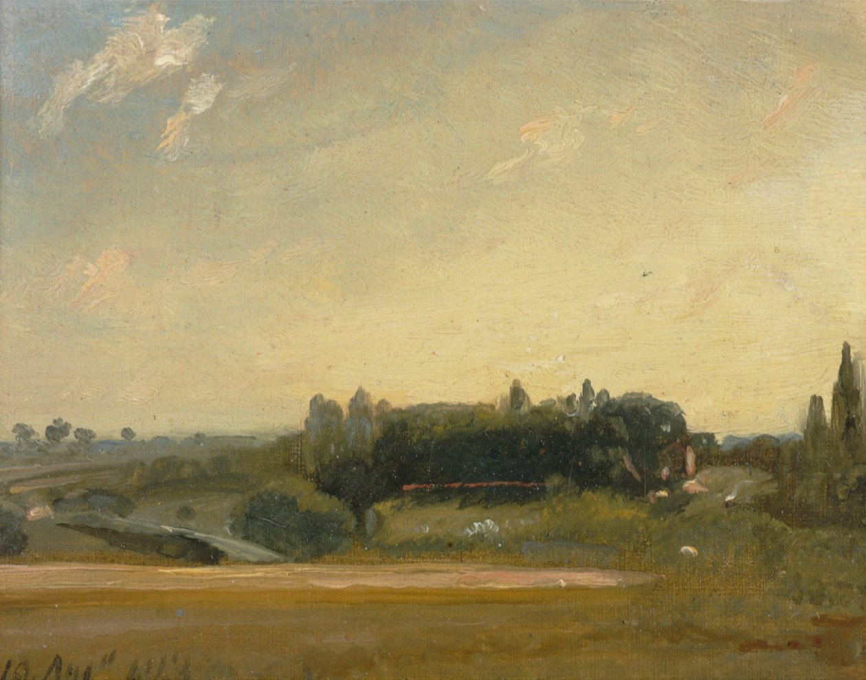 Näkymä kohti pappilaa, East Bergholt, 1813. tekijältä John Constable