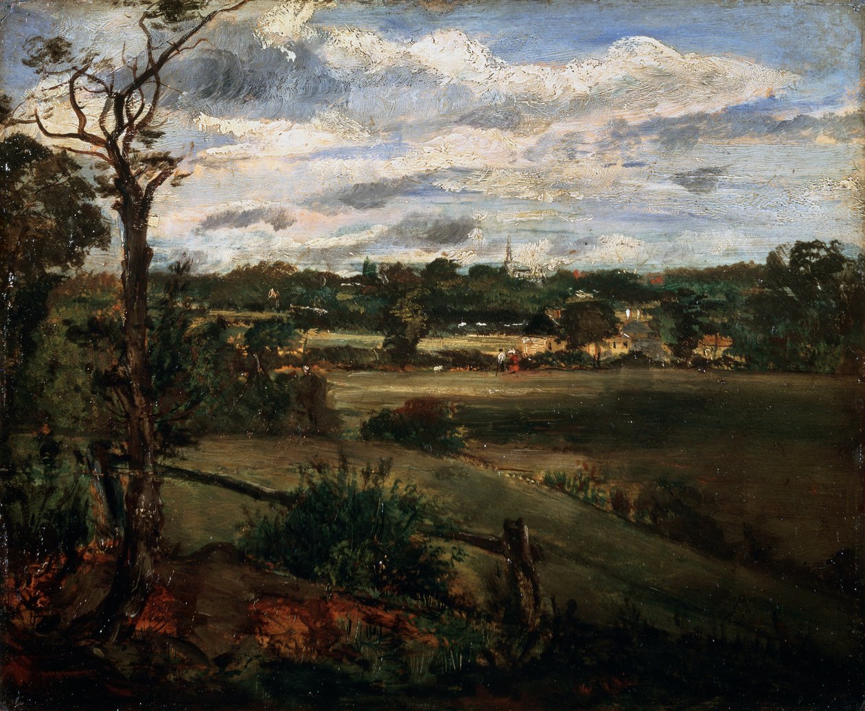 Näkymä Highgateen Hampstead Heathista, 1800-luvun alku tekijältä John Constable