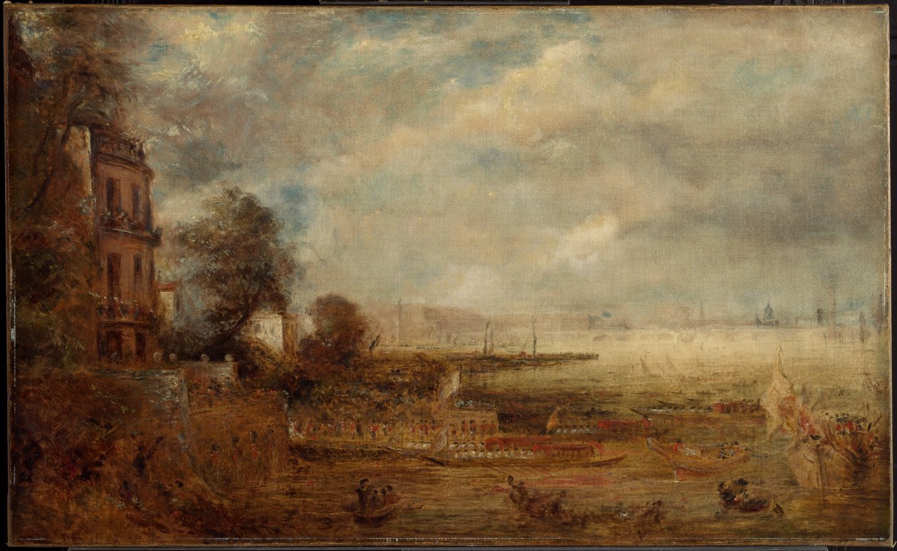 Waterloo Bridge nähtynä Whitehall Stairsilta tekijältä John Constable