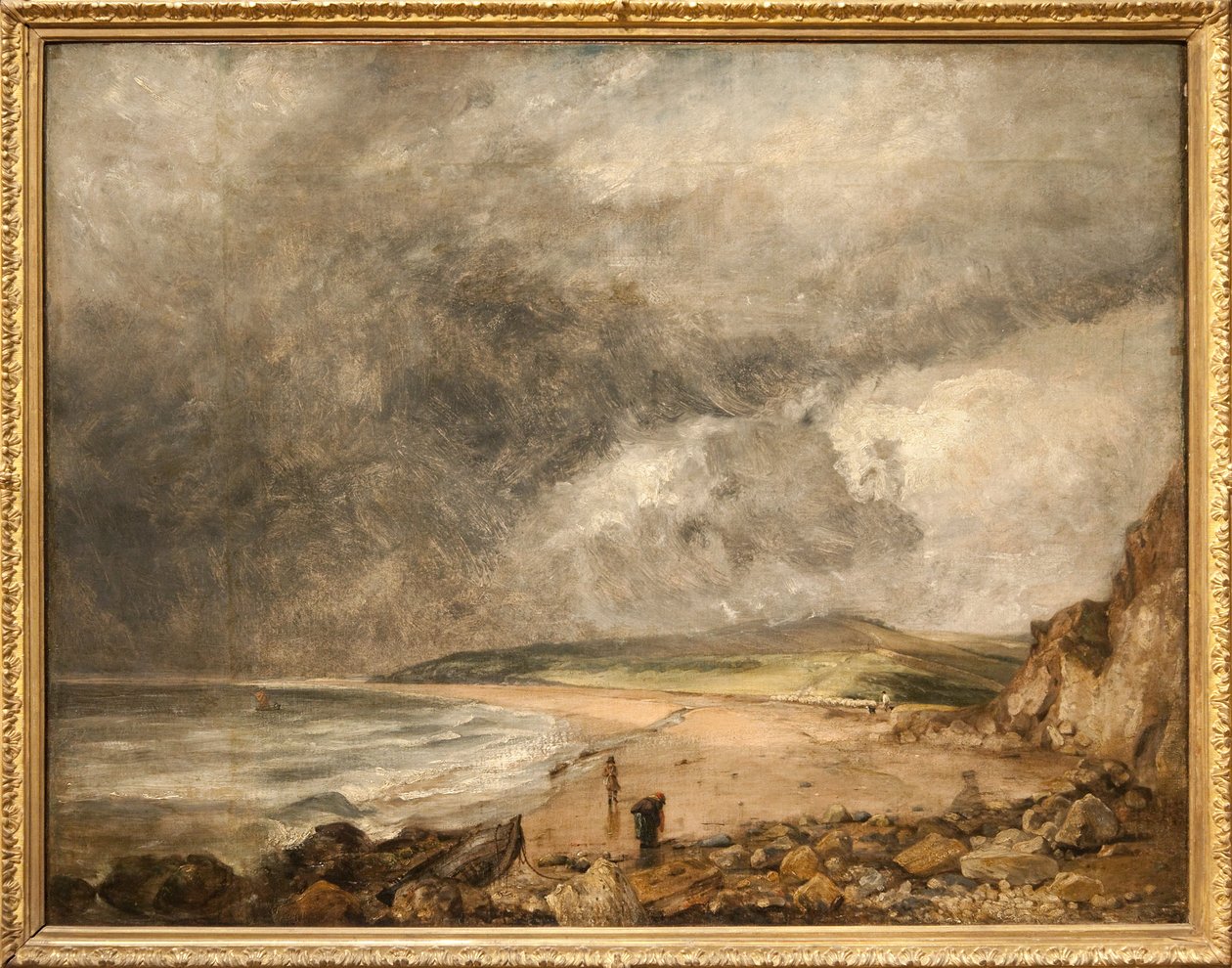 Weymouth Bay lähestyy myrskyä (öljy kankaalle) tekijältä John Constable