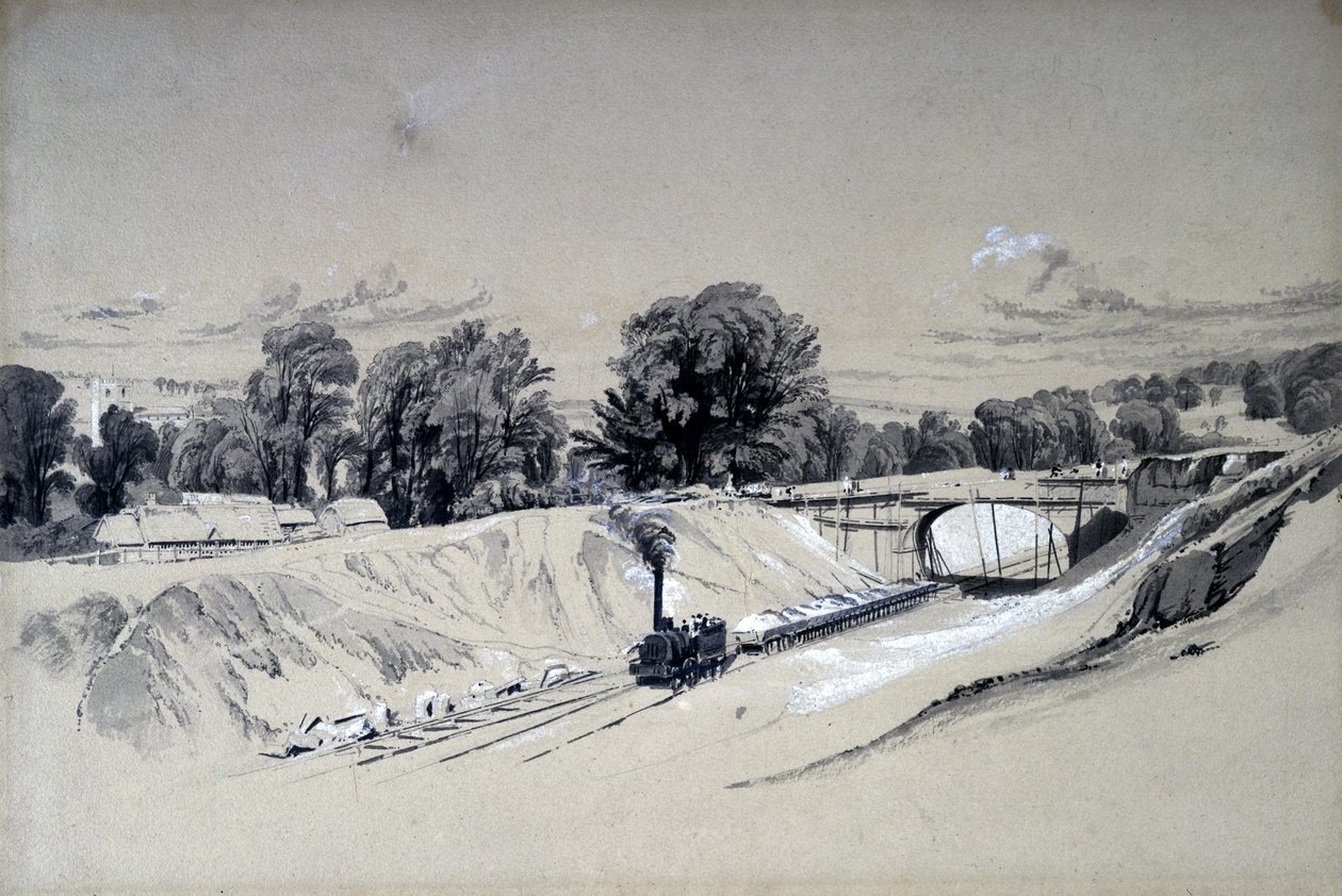 Berkhamsted, Hertfordshire, 5. kesäkuuta 1837 (kynä ja muste ja pesu paperille) tekijältä John Cooke Bourne