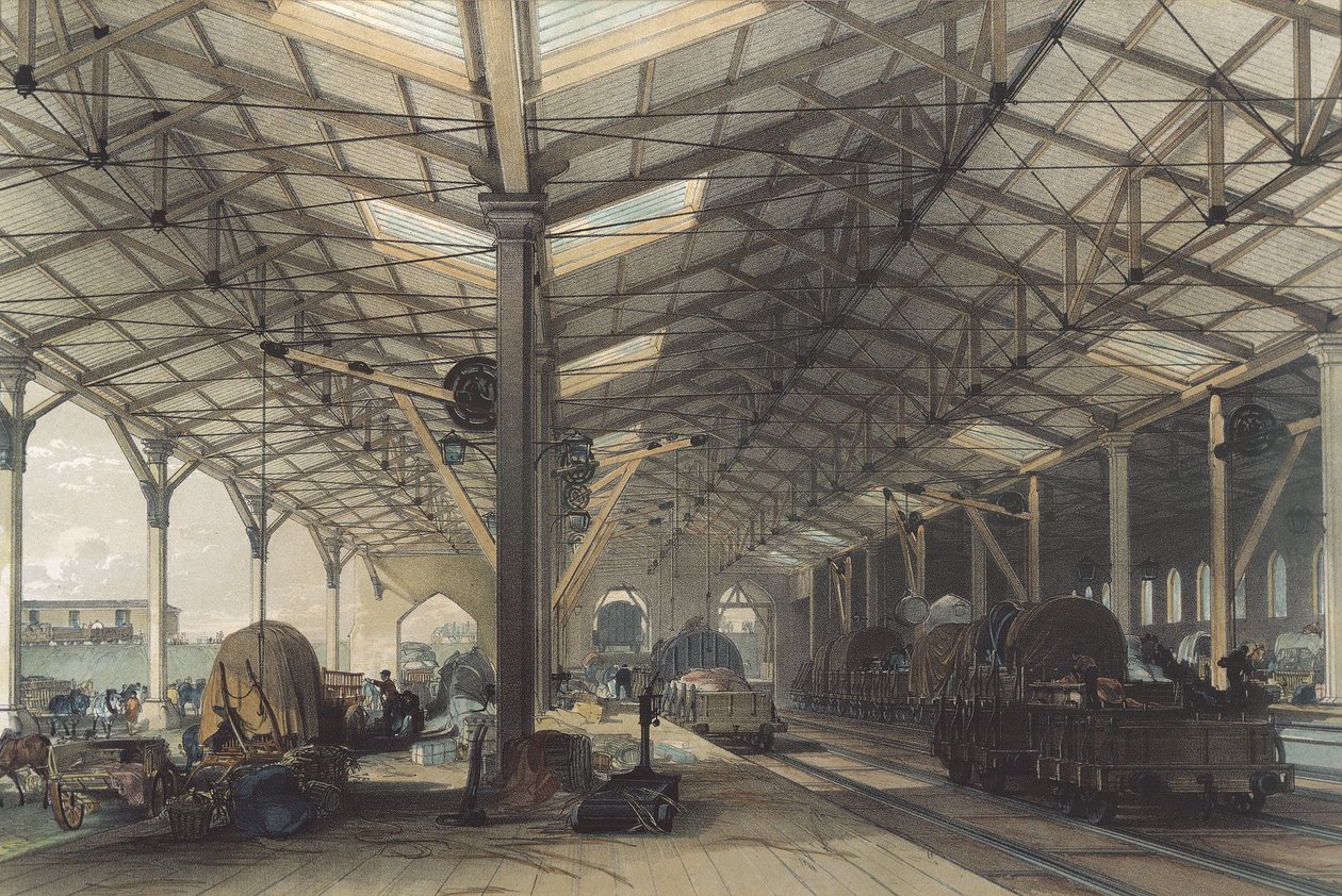 Tavaratalo, Bristol, Great Western Railway, 1846 tekijältä John Cooke Bourne