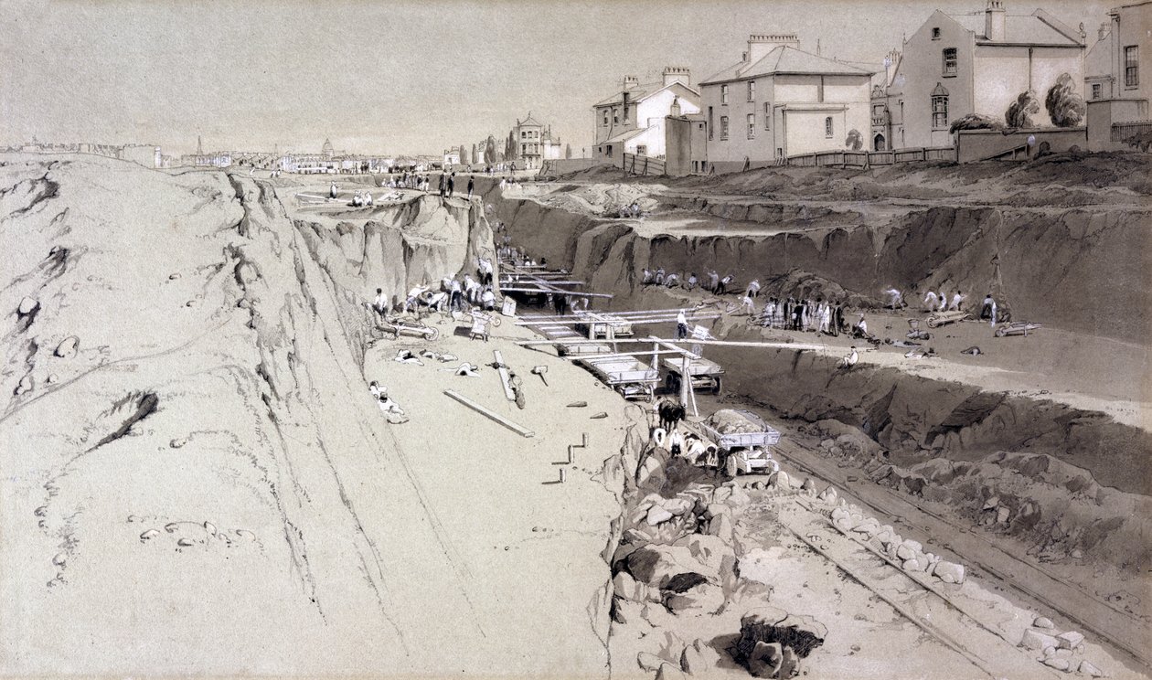 Park Village, 26. elokuuta 1836 (kynä ja muste ja pesu paperille) tekijältä John Cooke Bourne