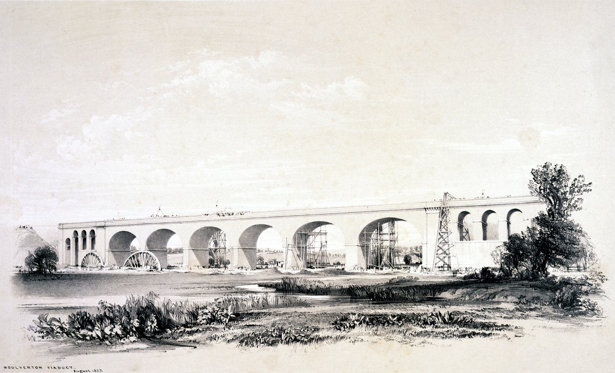 Wolverton Viaduct, elokuu 1837 tekijältä John Cooke Bourne
