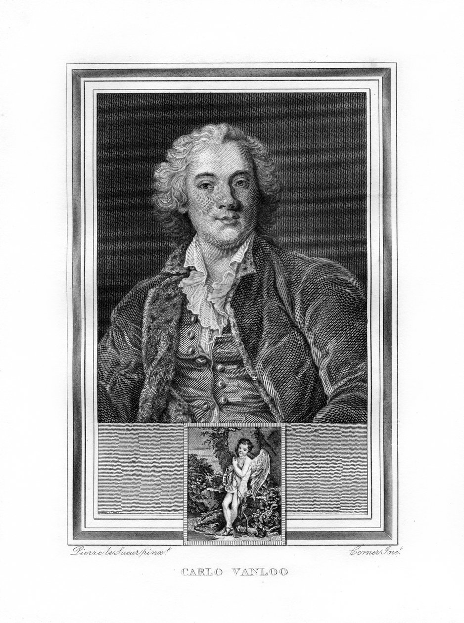 Carle tai Charles-Andre van Loo, ranskalainen aihemaalari, 1825. tekijältä John Corner