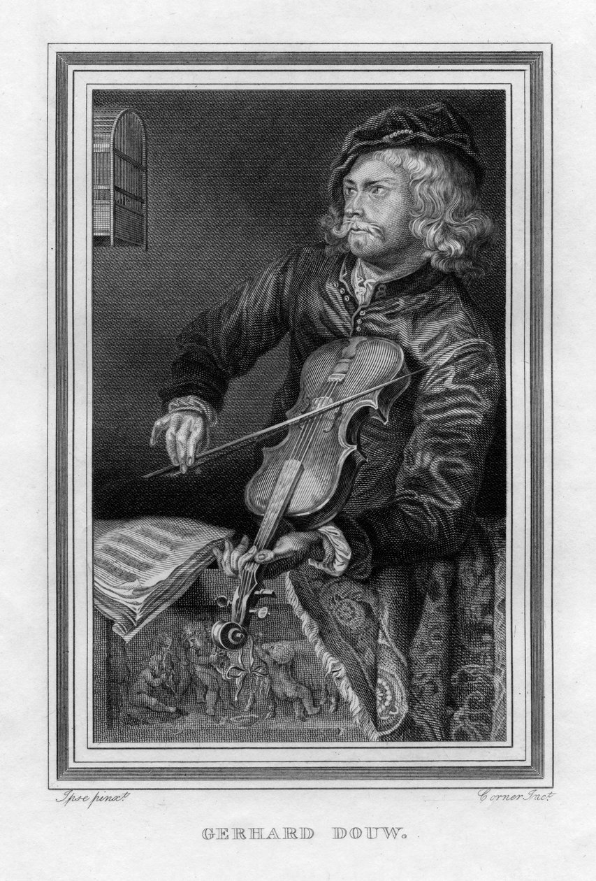 Gerrit Dou 1613-1675, hollantilainen taidemaalari, 1816. tekijältä John Corner
