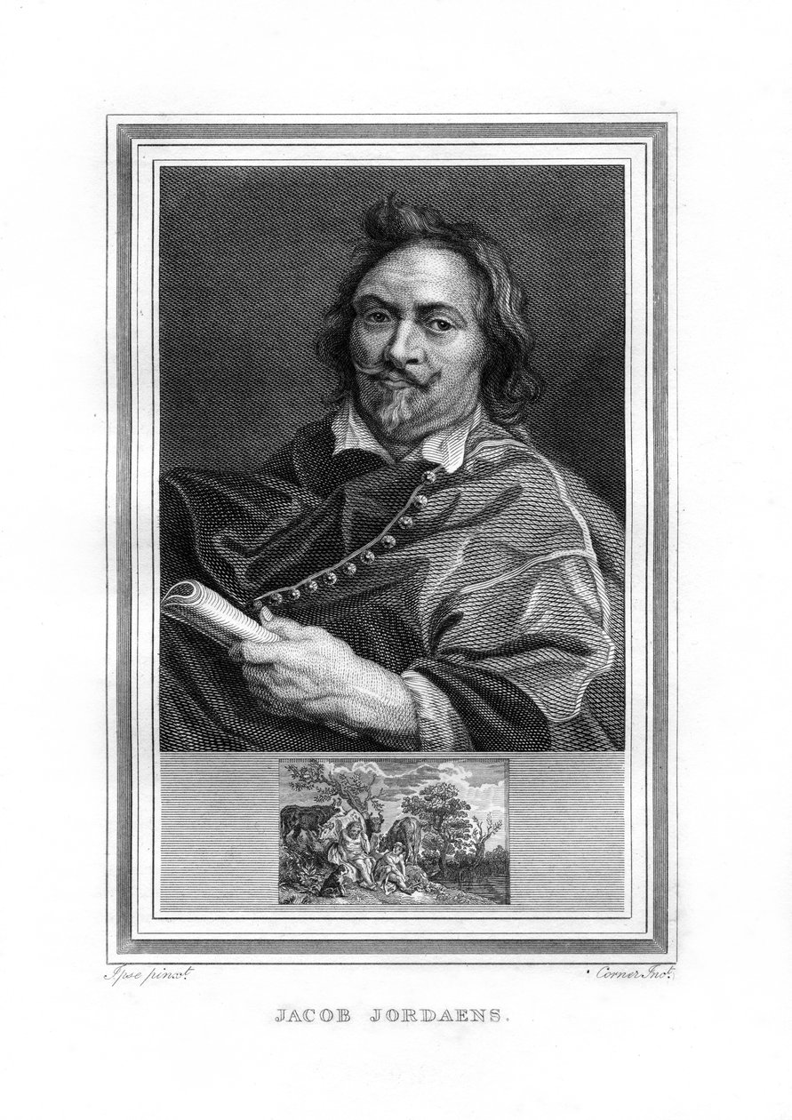 Jacob Jordaens, flaamilainen barokkiajan maalari, 1825. tekijältä John Corner