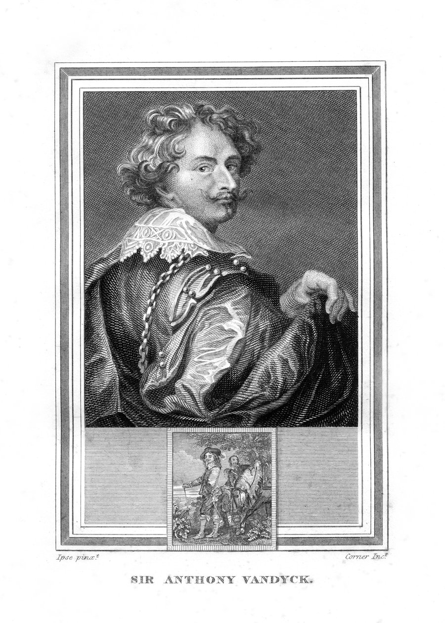 Sir Anthony Anton van Dyck, 1599-1641, flaamilainen taidemaalari, 1825. tekijältä John Corner