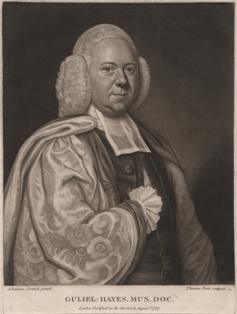 Guliel Hayes, kaiverrus Thomas Park (1758-1834), 1787 (mezzotint) tekijältä John Cornish