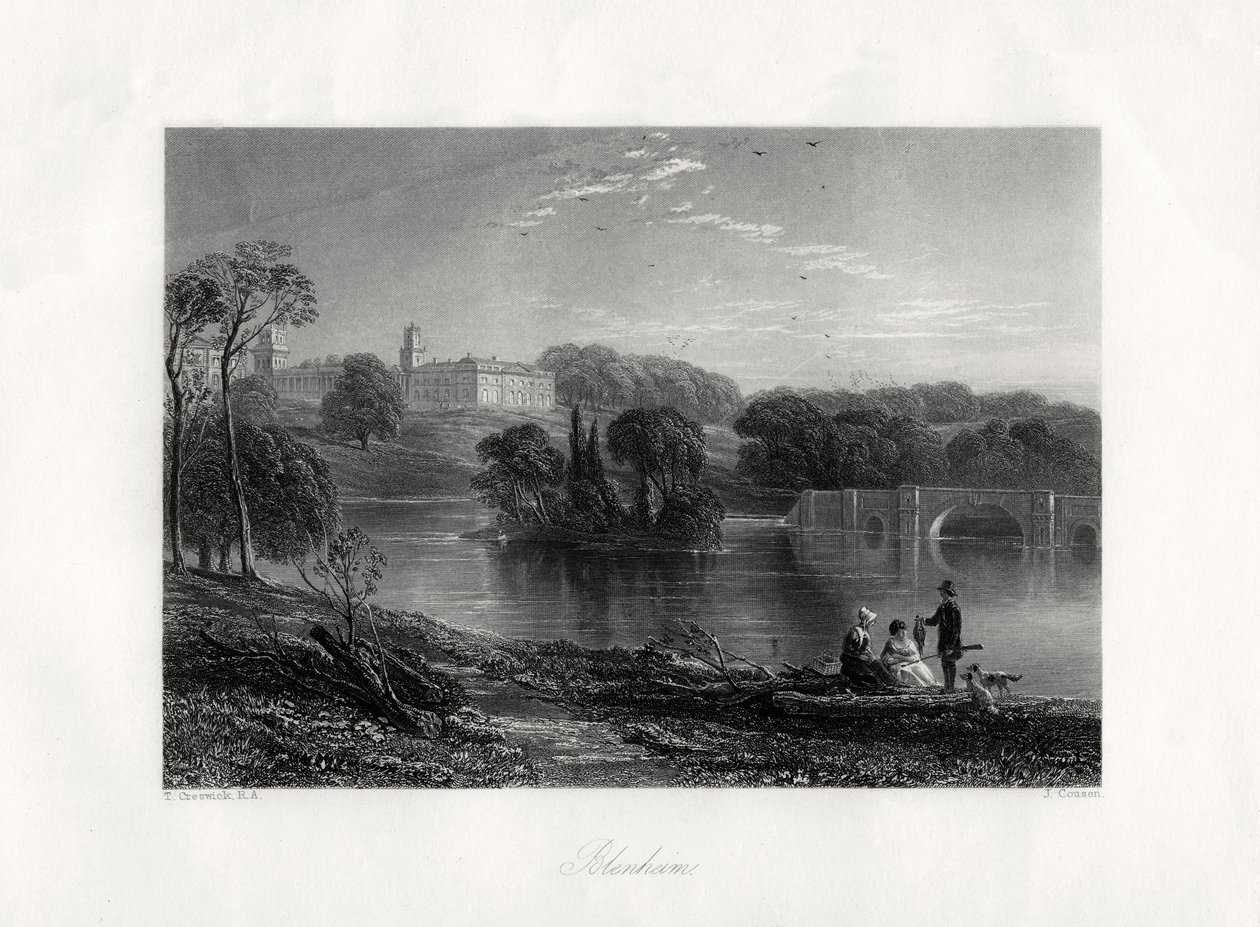 Blenheim, Oxfordshire, Englanti, 1800-luku tekijältä John Cousen