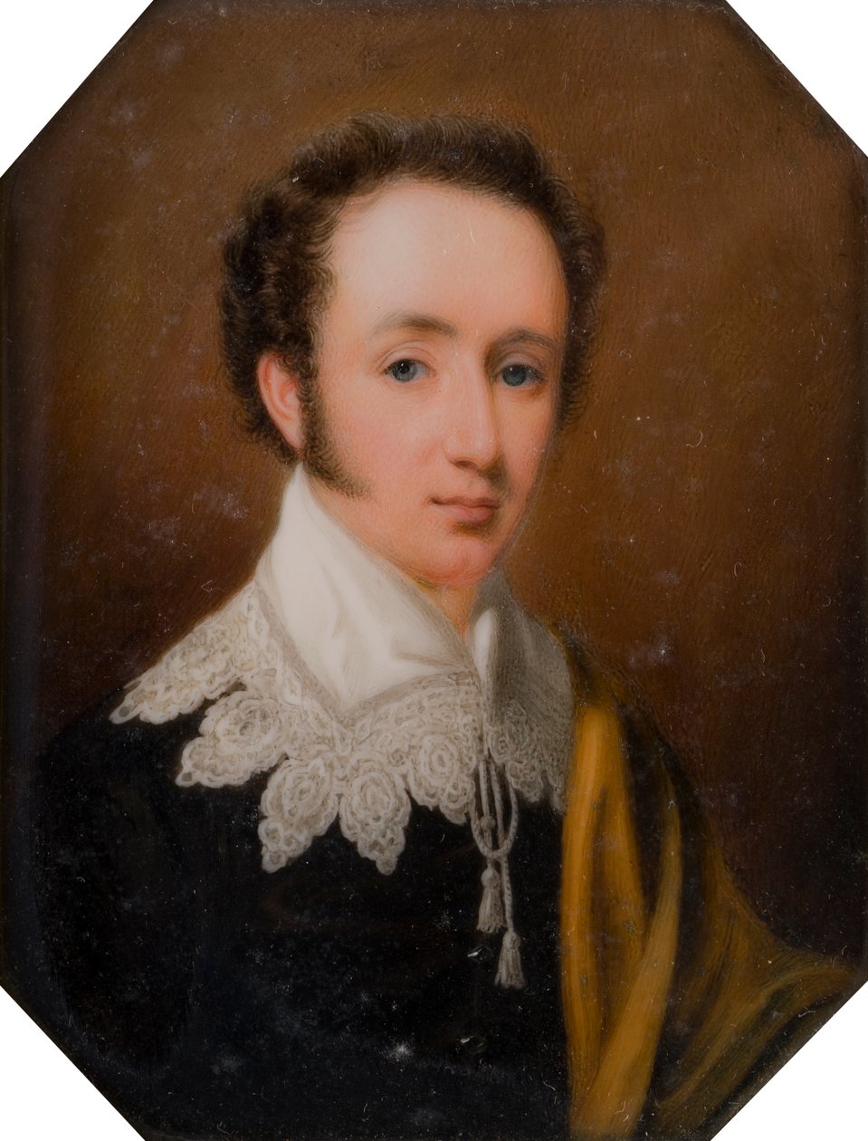 Georgen muotokuva, varakreivi Newport, myöhemmin Bradfordin toinen jaarli (1789-1865), n. 1809-1862 (öljy norsunluun) tekijältä John Cox Dillman Engleheart
