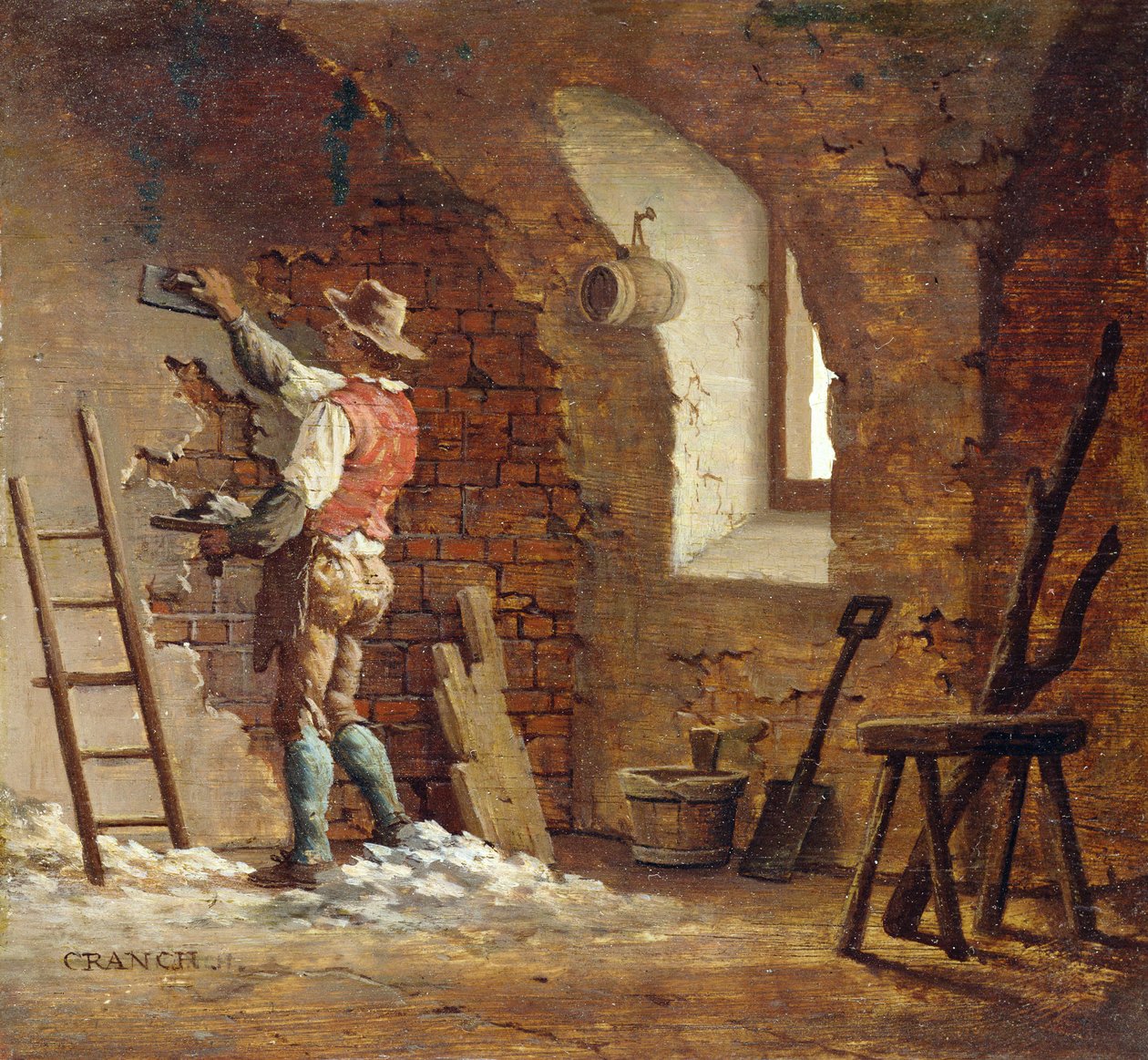 Rappaaja, n. 1807 (öljy paneelille) tekijältä John Cranch