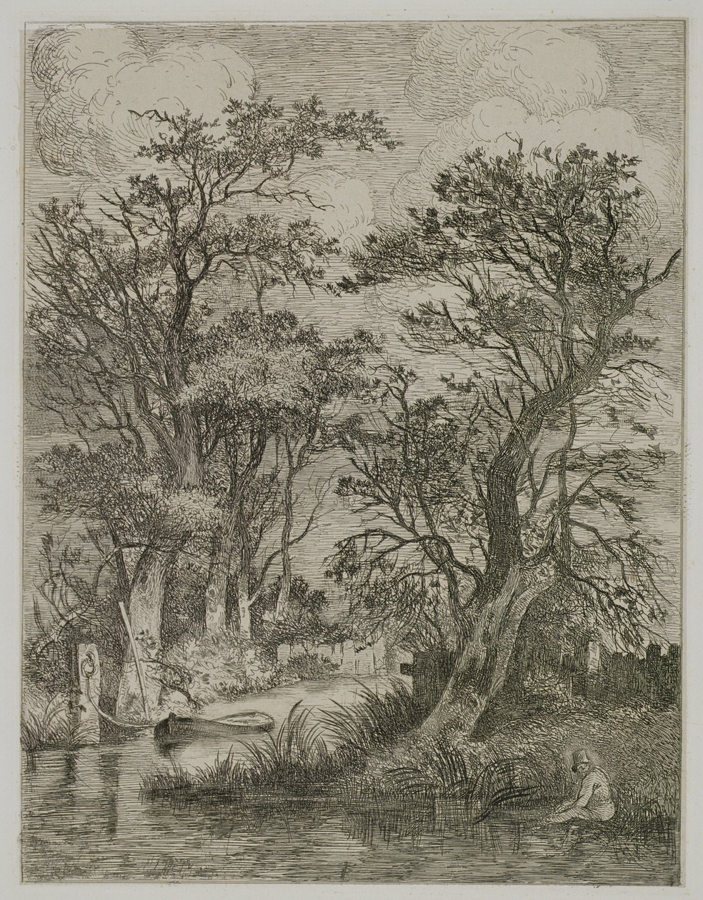 Riverscene, pubi. J. & W. Freeman, 1821 tekijältä John Crome