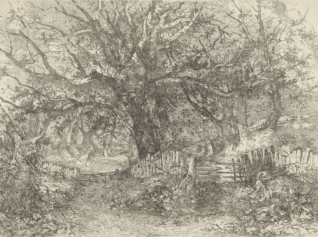 Road Scene, Trowse Hall, 1813 tekijältä John Crome