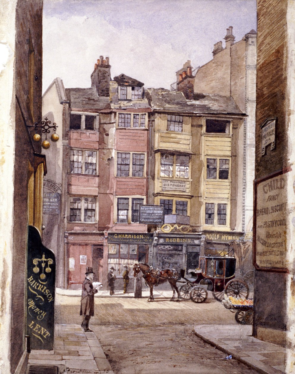Aldersgate Street, Lontoo, 1886 tekijältä John Crowther