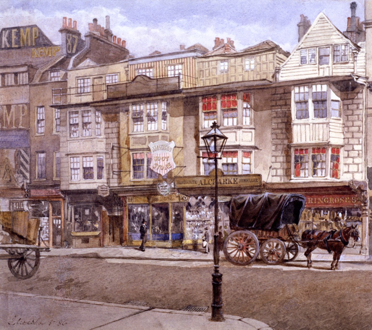 Bishopsgate Street, Lontoo, 1886 tekijältä John Crowther
