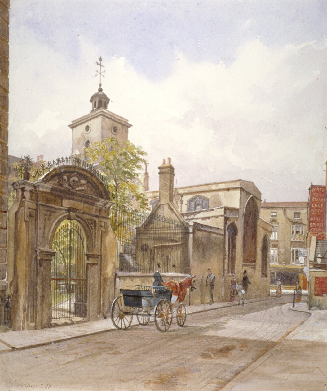 Pyhän Olaven kirkko, Hart Street, Lontoo, 1883 tekijältä John Crowther