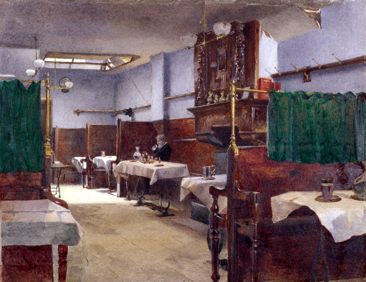 Cock Tavern, Fleet Street, Lontoo, 1881 tekijältä John Crowther