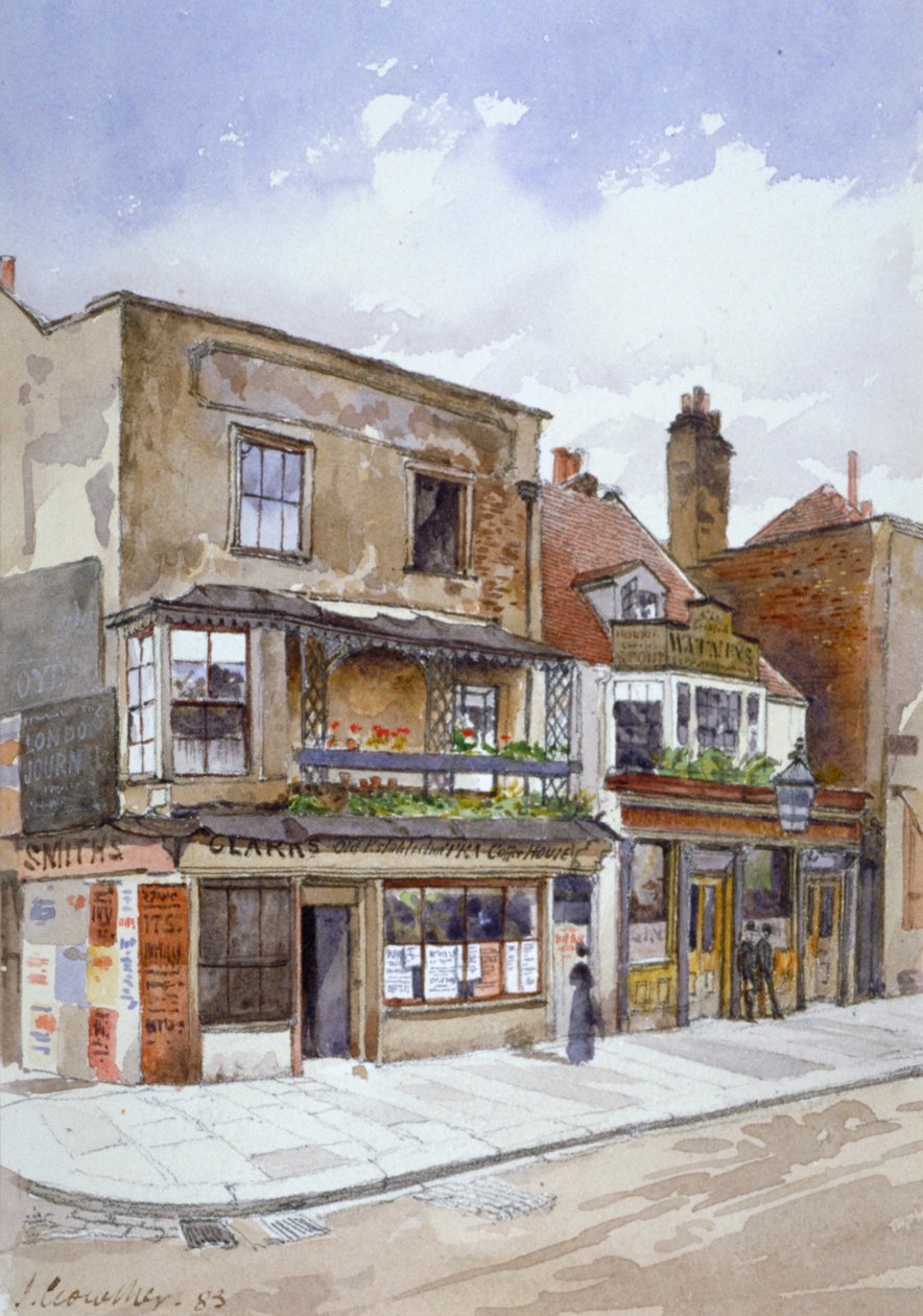 Corner of Cheyne Walk ja Lawrence Street, Chelsea, Lontoo, 1883 tekijältä John Crowther