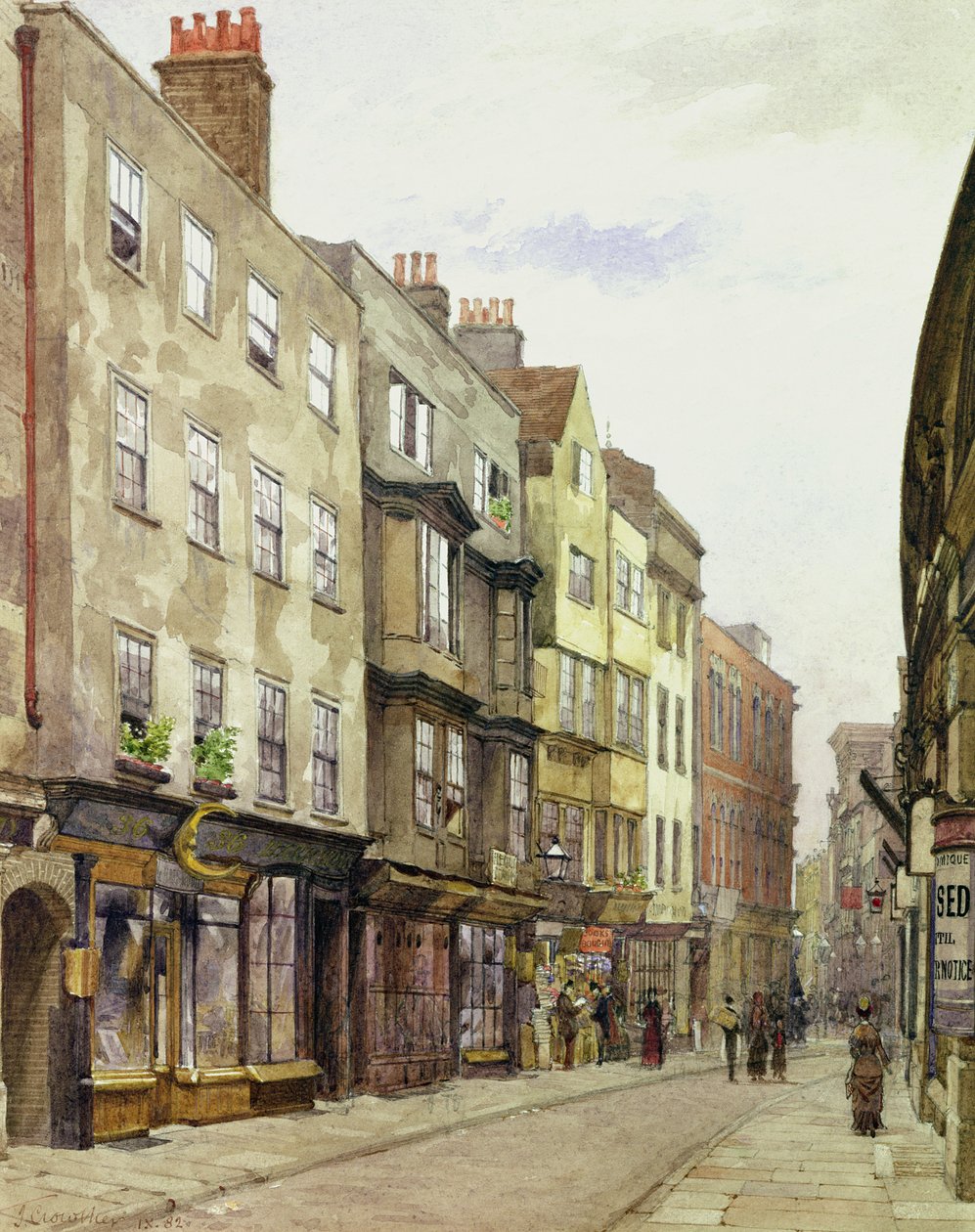 Holywell Street Looking West, 1882 tekijältä John Crowther