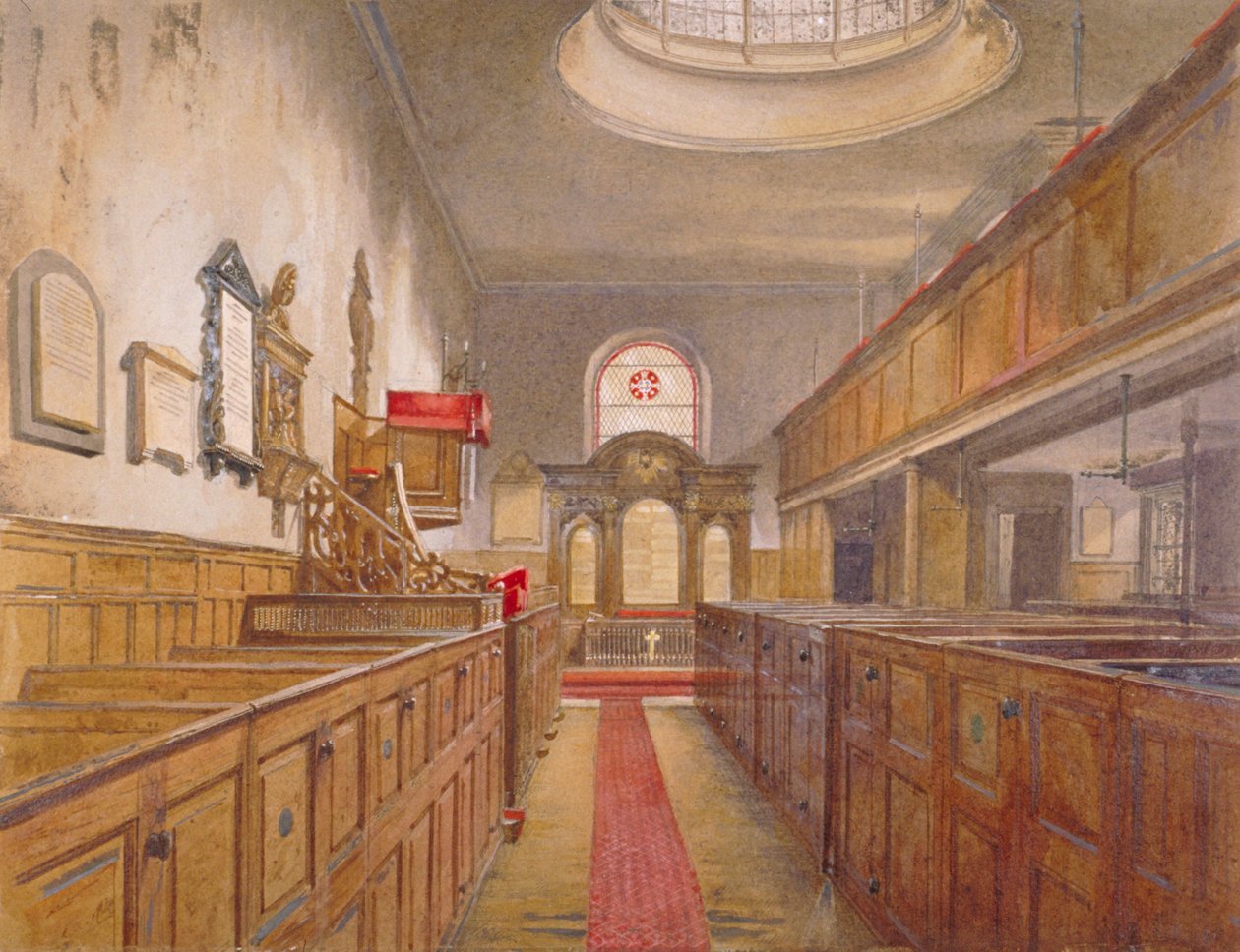Pyhän kolminaisuuden sisustus, Minories, Lontoo, 1881 tekijältä John Crowther