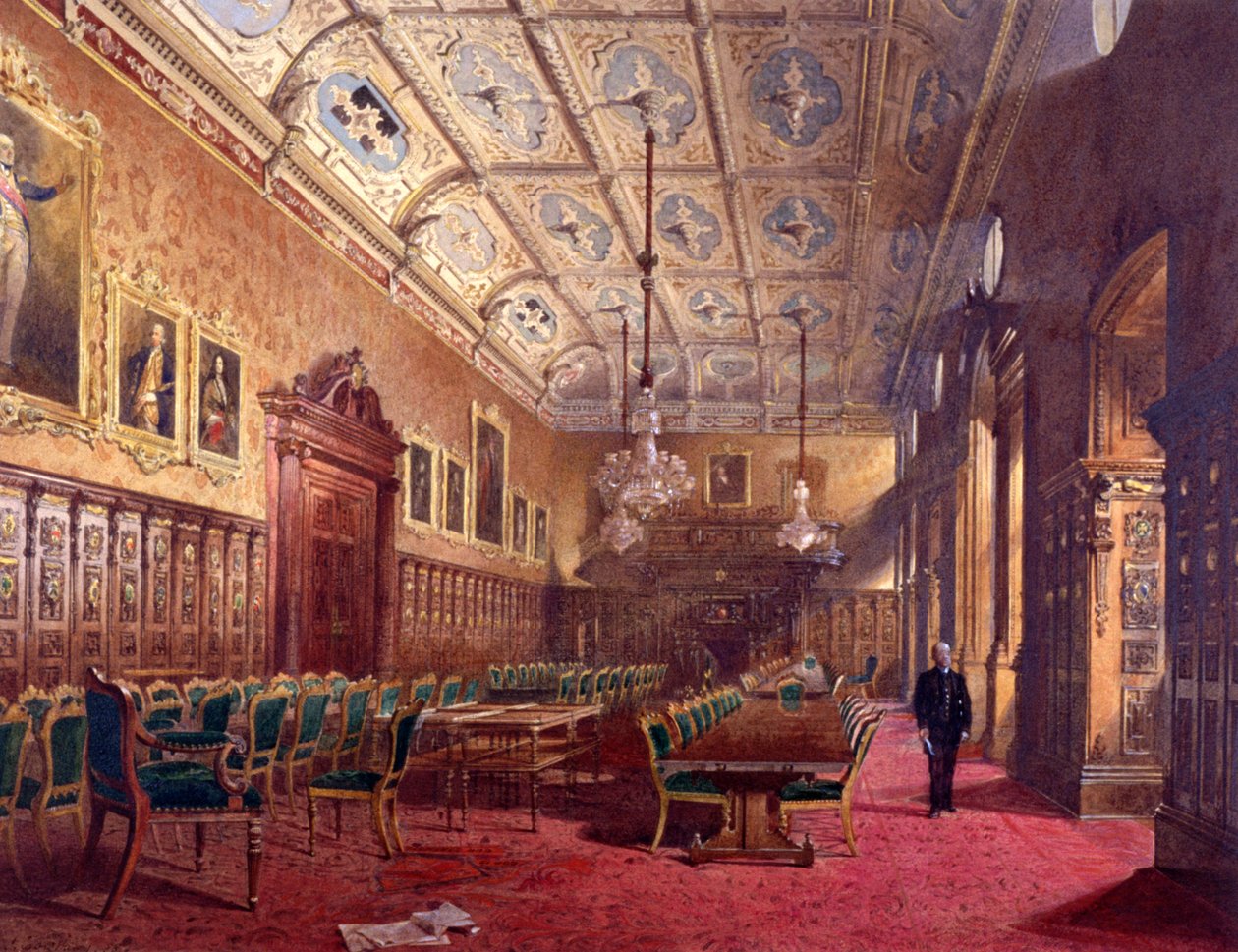 Ironmongers Hallin sisustus, Lontoo, 1888 tekijältä John Crowther