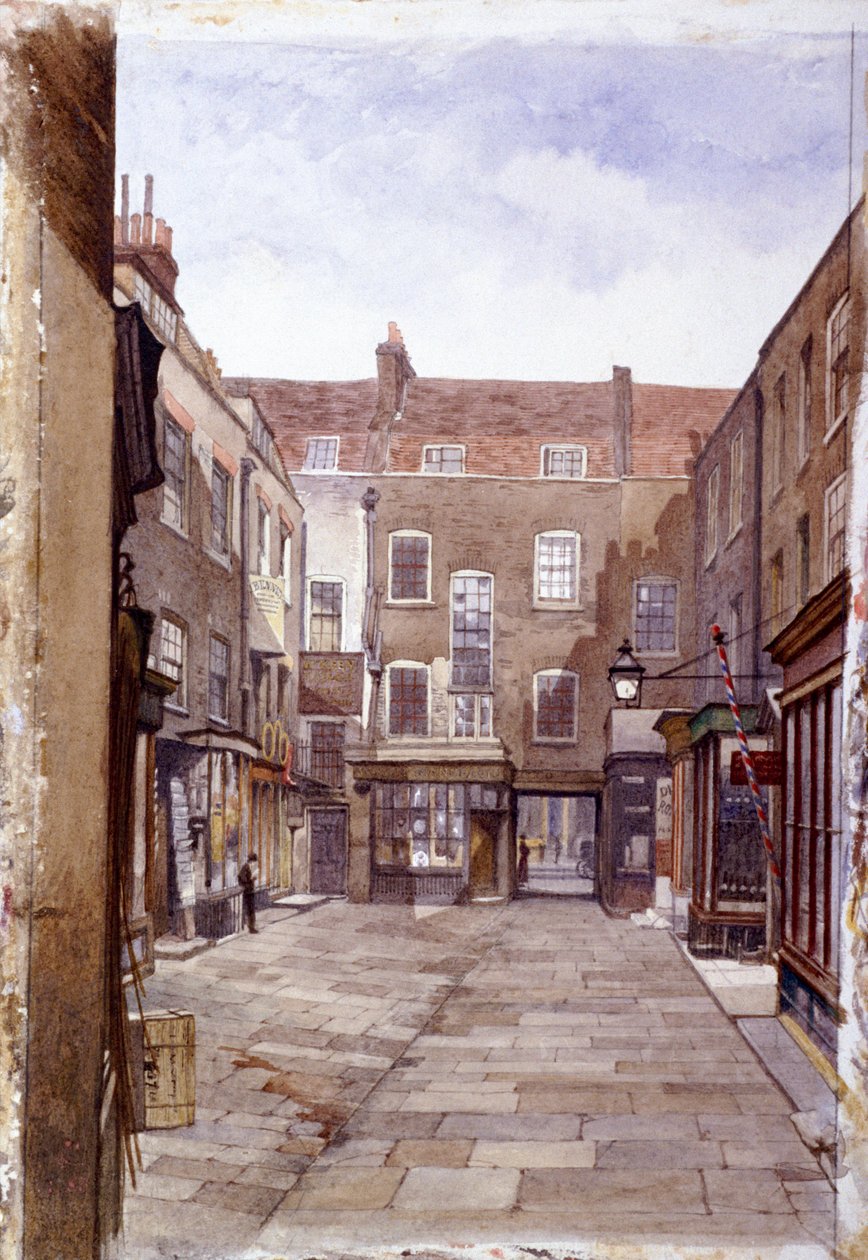 Nahkakauppiaiden rakennukset, London Wall, Lontoo, 1883 tekijältä John Crowther