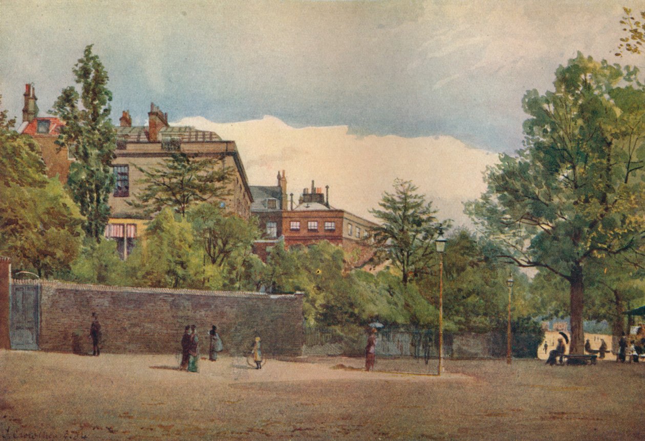 Spring Gardens from the Mall, Westminster, Lontoo, c1880 1926 tekijältä John Crowther