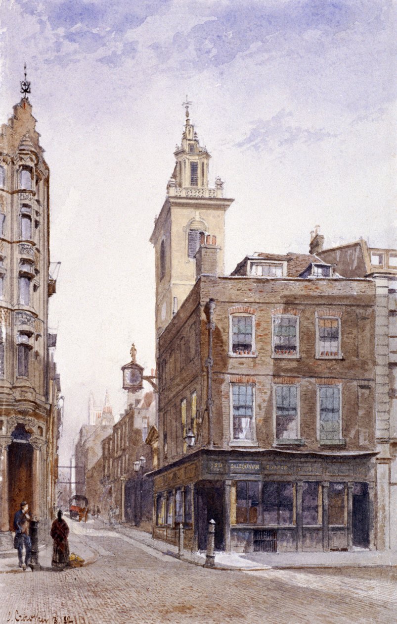 St James Garlickhythe, Upper Thames Street, Lontoo, 1882 tekijältä John Crowther