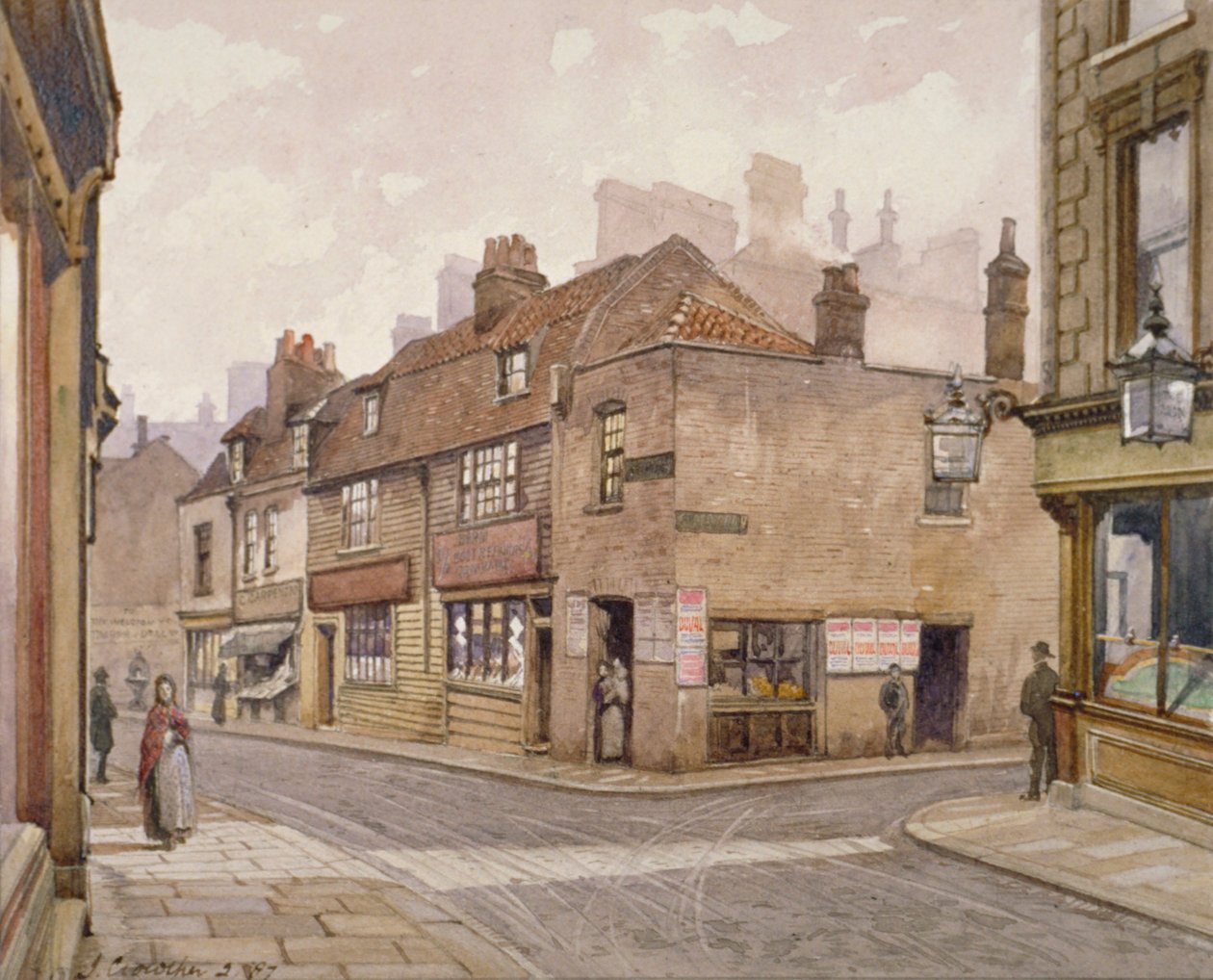 Angel-pubi, Bermondsey, Lontoo, 1887 tekijältä John Crowther
