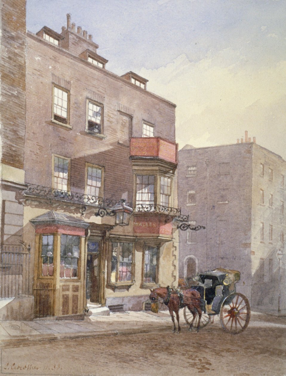 Cheshire Cheese Tavern, Surrey Street, Westminster, Lontoo, 1883 tekijältä John Crowther