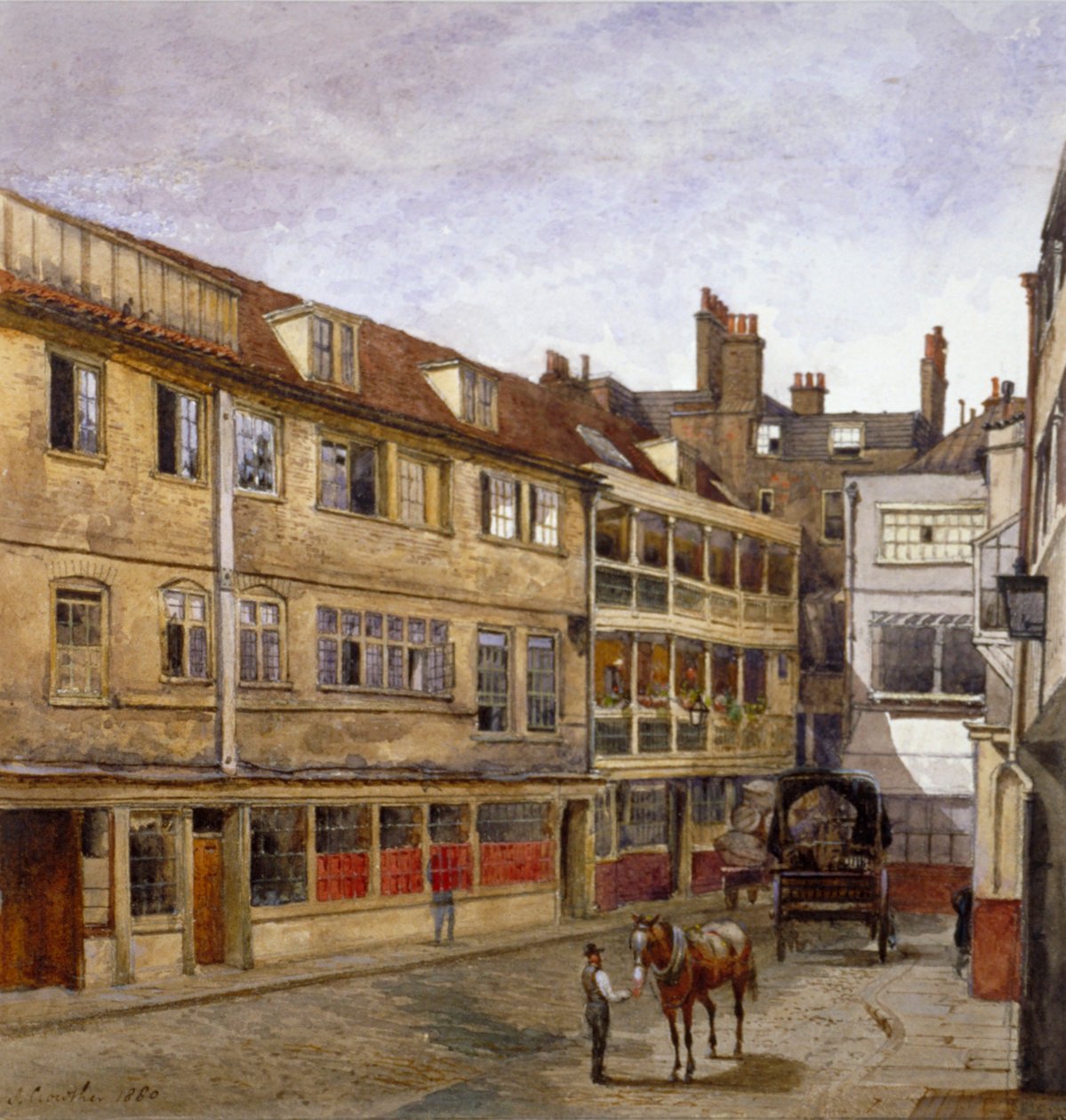 George Inn, Borough High Street, Southwark, Lontoo, 1880 tekijältä John Crowther