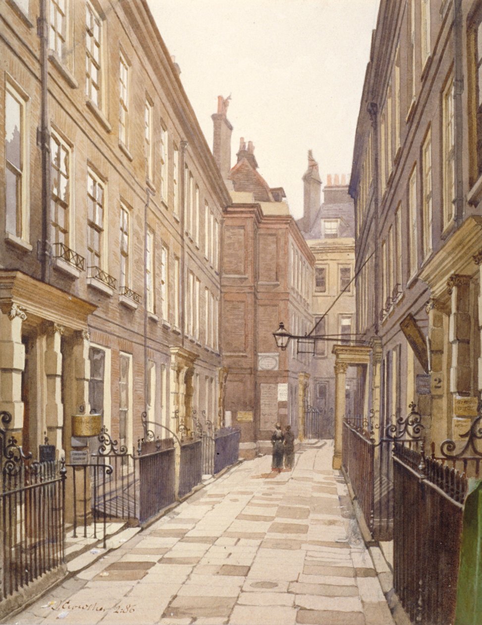 Näkymä Catherine Courtista, Tower Hill, Lontoo, itään, 1886 tekijältä John Crowther