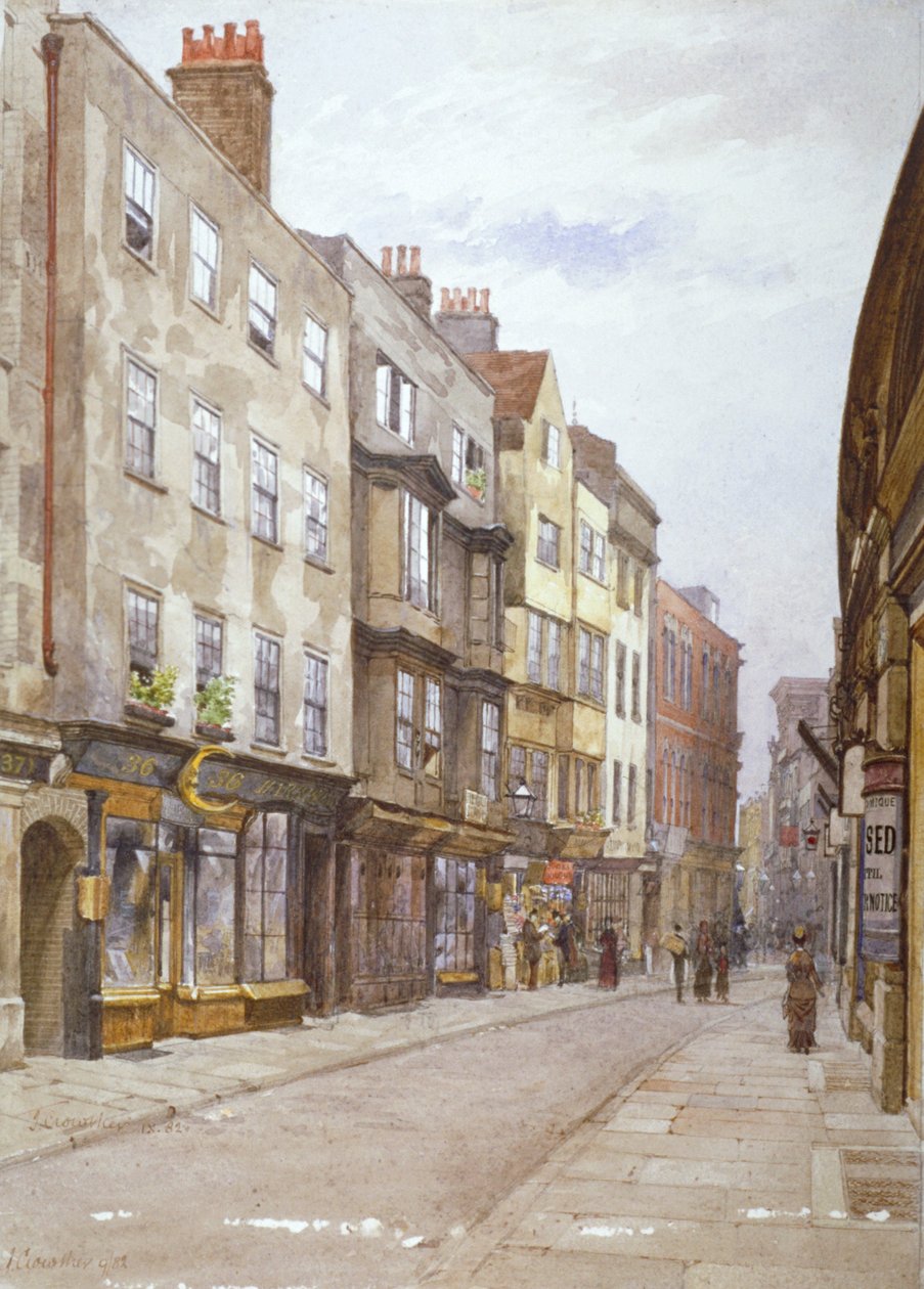 Näkymä Hollywell Streetiltä länteen, Westminster, Lontoo, 1882 tekijältä John Crowther