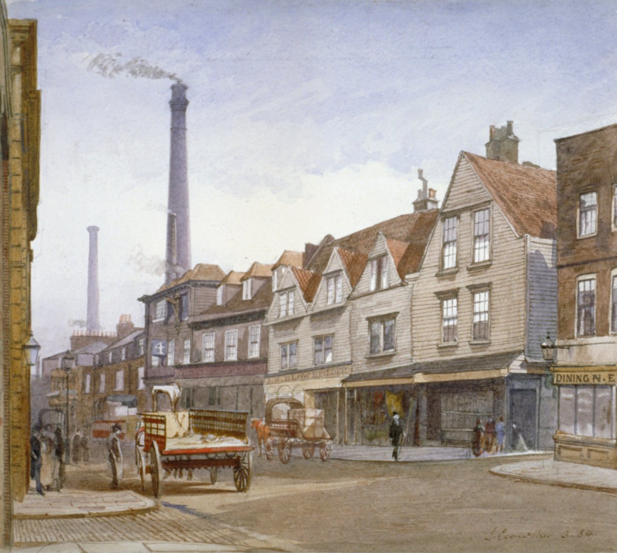 Näkymä Mint Streetille, Southwark, Lontoo, 1884 tekijältä John Crowther