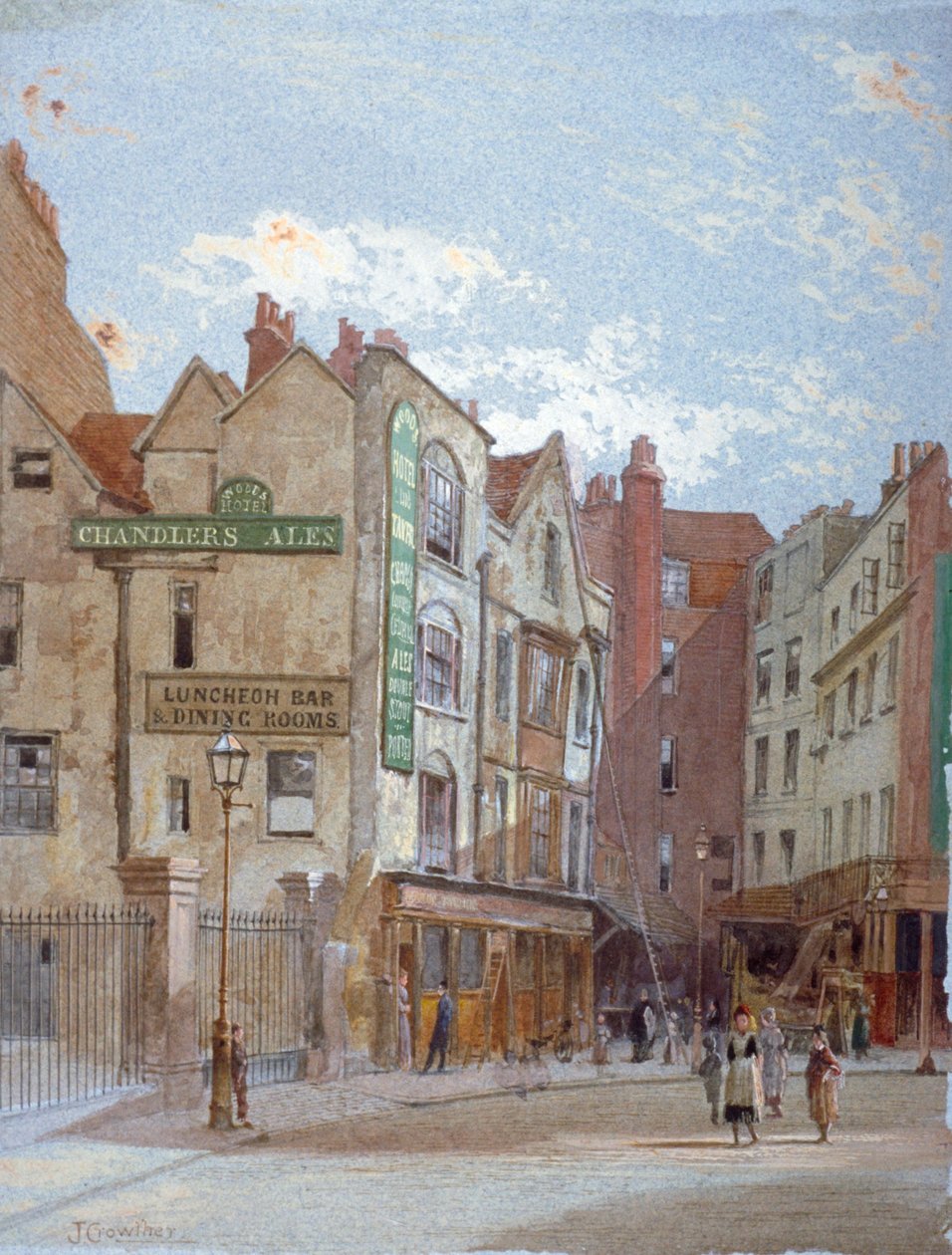 Näkymä Woods-hotellista, Portugal Street, Westminster, Lontoo, c1880 tekijältä John Crowther