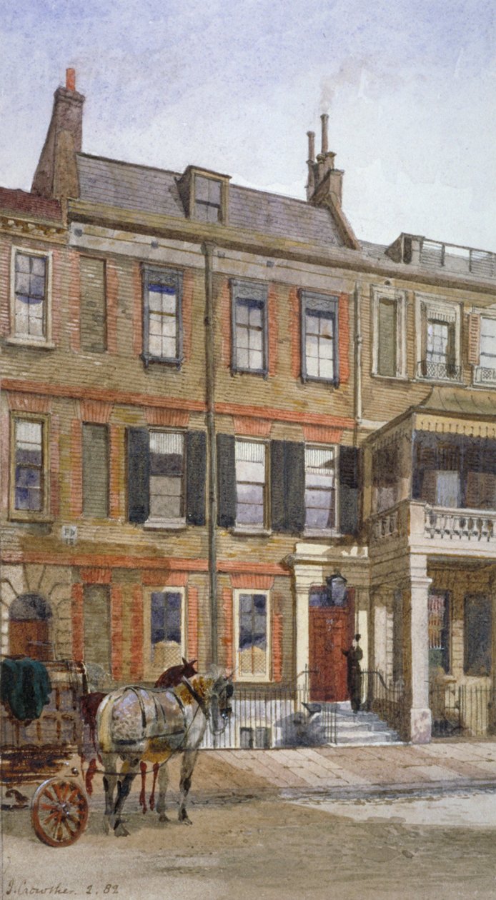 Näkymä nro 24 Cheyne Row, Chelsea, Lontoo, 1882 tekijältä John Crowther