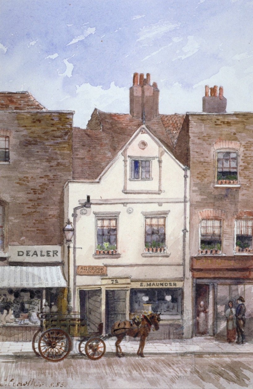 Näkymä nro 72 Cheyne Walkista, Chelsea, Lontoo, 1883 tekijältä John Crowther