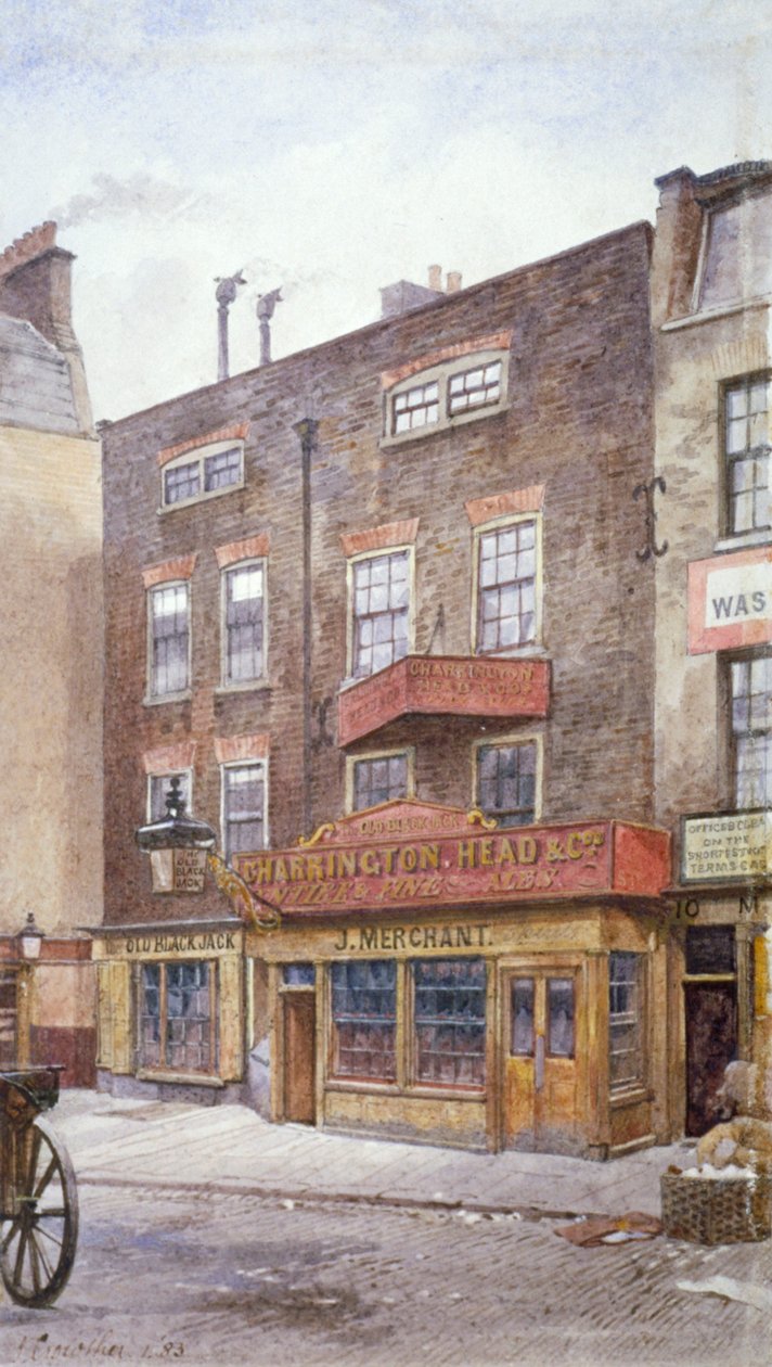 Näkymä Old Black Jack Innistä, Portsmouth Street, Westminster, Lontoo, 1883 tekijältä John Crowther