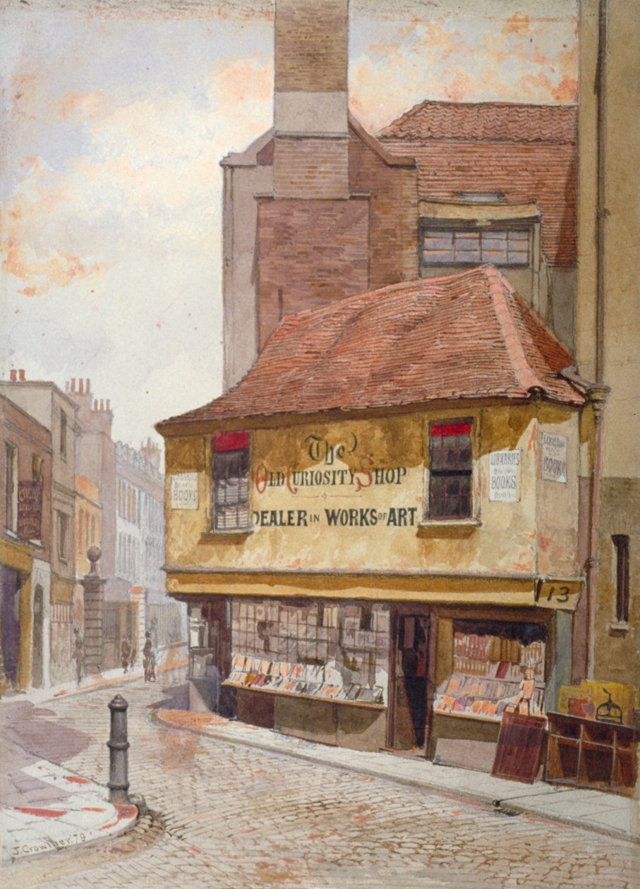 Näkymä Old Curiosity Shopista, Portsmouth Street, Westminster, Lontoo, 1879 tekijältä John Crowther