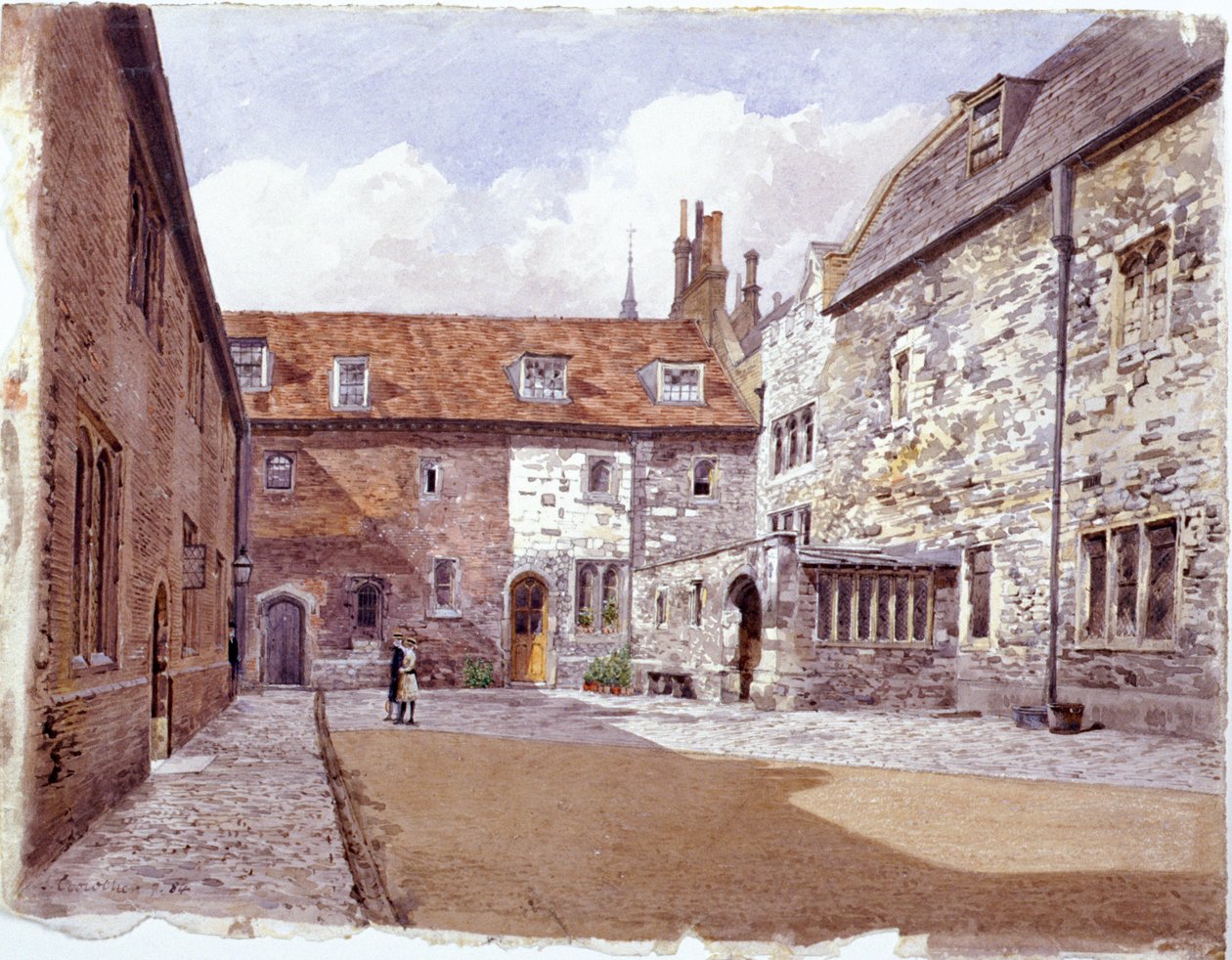 Wash house Court, Charterhouse, Lontoo, 1884 tekijältä John Crowther