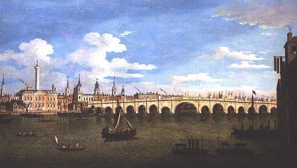 London Bridge, noin 1820 tekijältä John Dean Paul