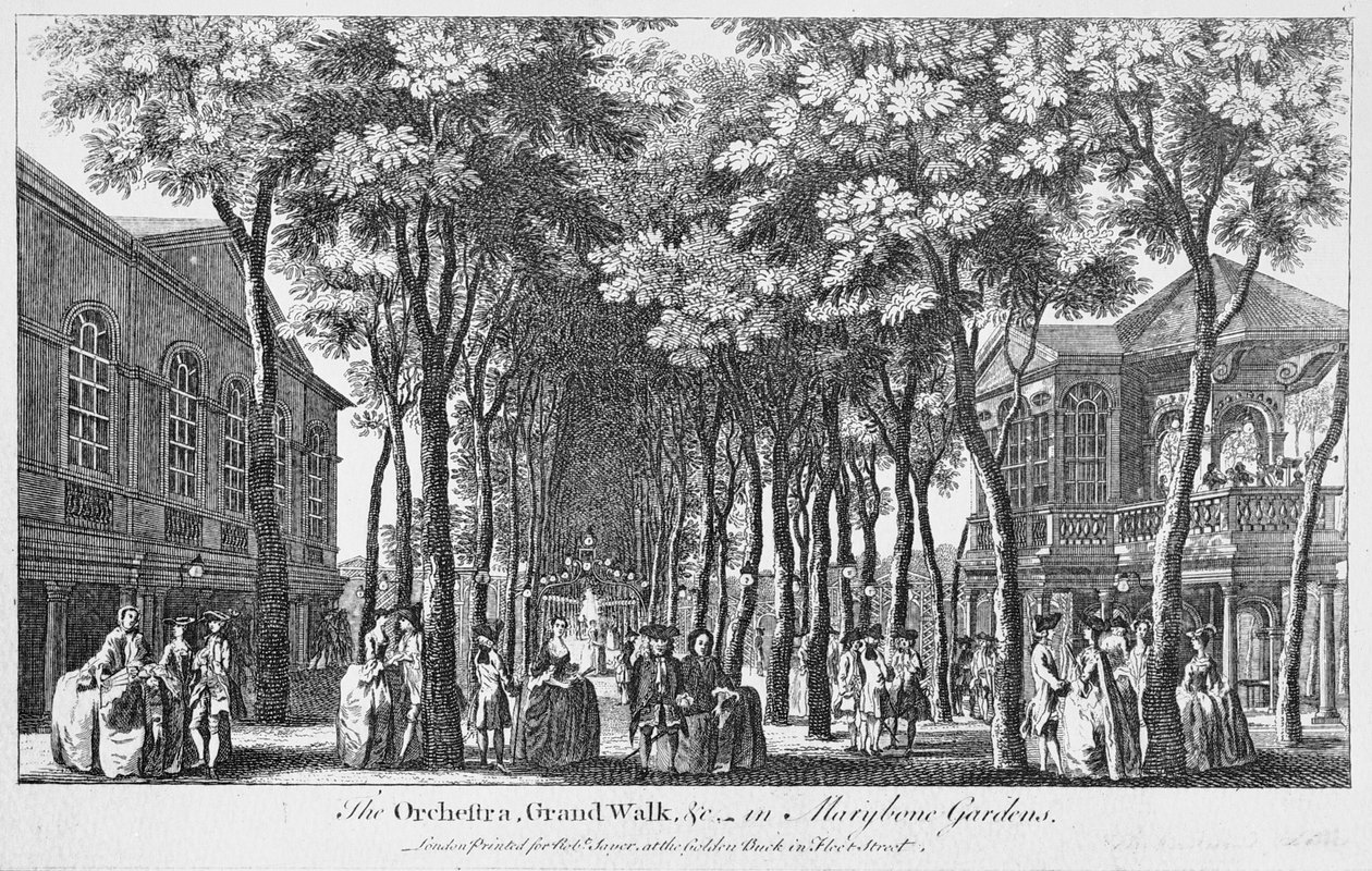 Näkymä orkesterin ja Band of Musicin kanssa, Grand Walk Marybone Gardensissa tekijältä John Donowell