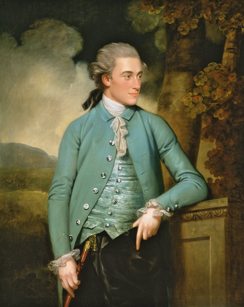 Muotokuva John Mortlockista Cambridgesta ja Abington Hallista, Great Abington, Cambridgeshire, 1779 (katso pari vuodelta 197912) tekijältä John Downman