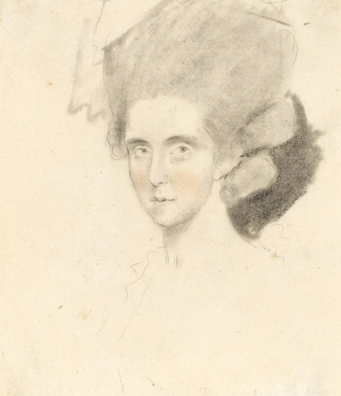 Strathmoren kreivitär, 1781 (kynä mustilla ja punaisilla liiduilla paperilla) tekijältä John Downman