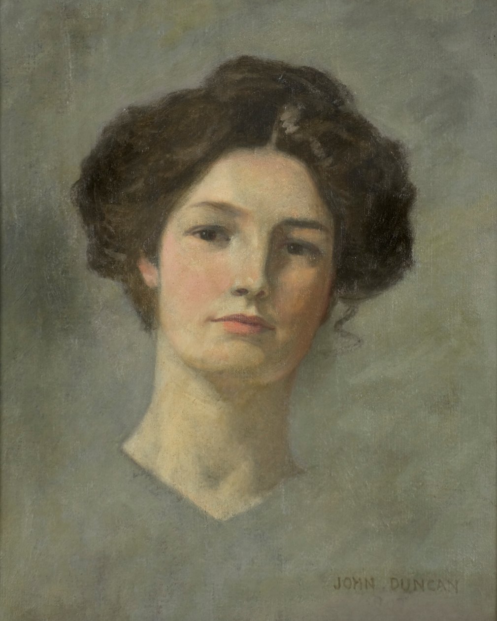 Naisen muotokuva, n. 1900 (öljy kankaalle) tekijältä John Duncan